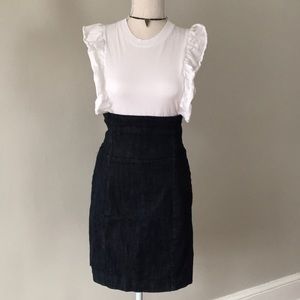 Denim pencil skirt